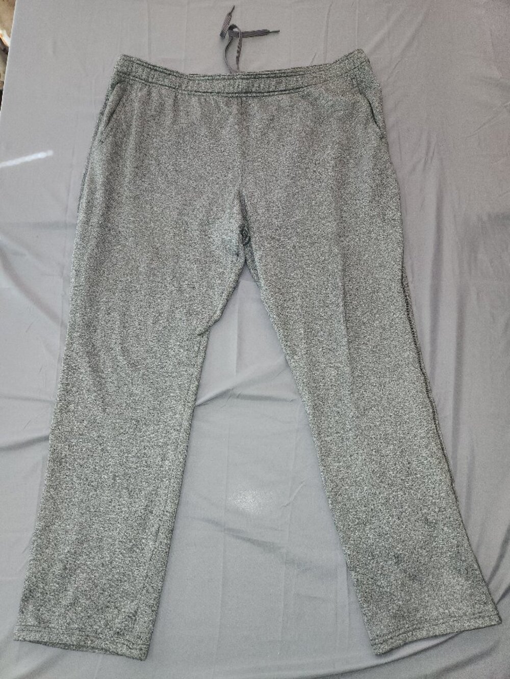Adidas Mens 2XL Climawarm Fleece Track Pants Sweatpants Gray Heathered Pockets